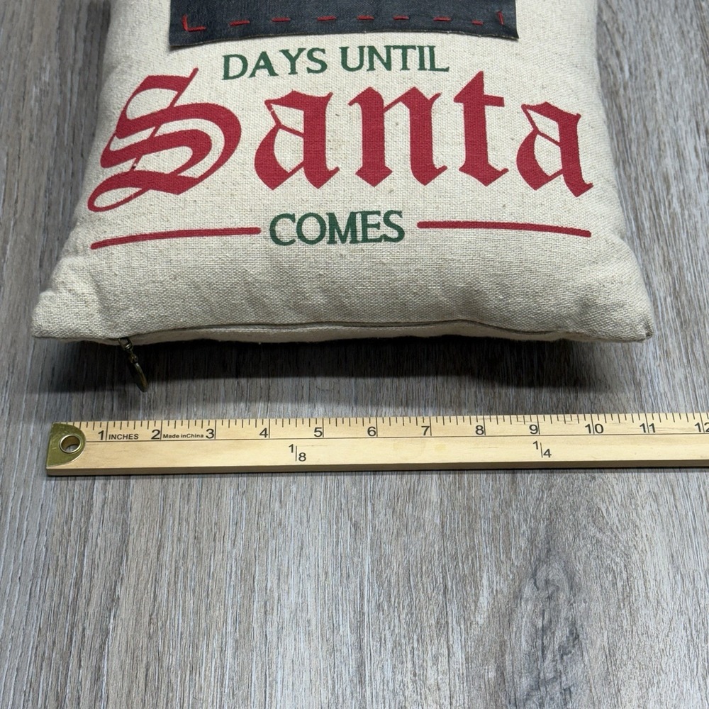 Pier 1 Imports Christmas Throw Pillow Advent Countdown Chalkboard NWOT 11" - Picture 15 of 15